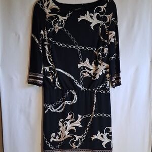 White House Black Market I Chain Print Dress